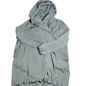 Cookie Couture‎ Army Green Hooded Drawstring Utility Jacket Women XS